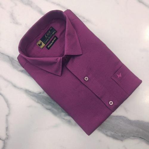 PL COTTON XLINEN DYED READYMADE SHIRT 38 FS